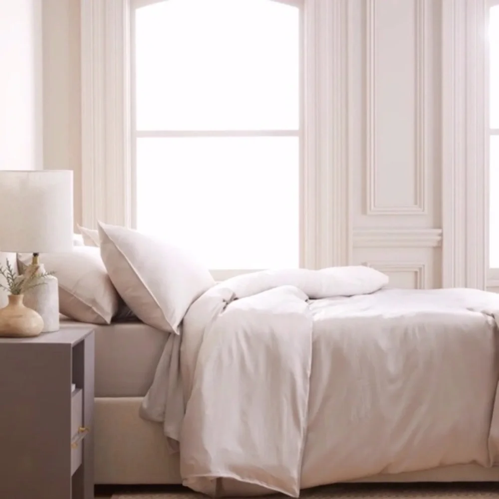 NWOT Quince Bamboo Twin Duvet Cover in Sand